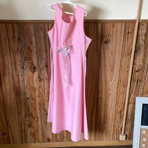 Pink Girls Long Dress